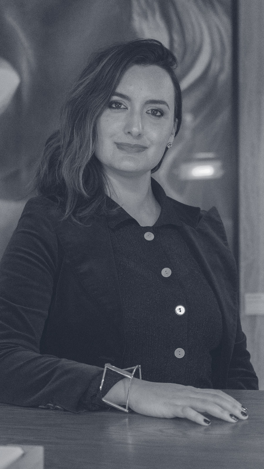 Laura Walker Lee speaking at a panel event